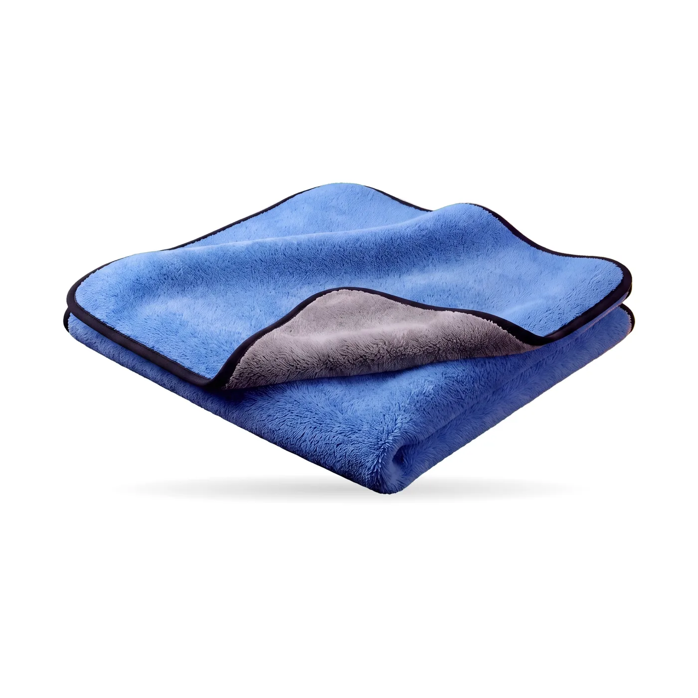 Ręcznik samochodowy z mikrofibry szaro-niebieski 40 × 40 cm, 800 g/m², zdjęcie produktu na białym tle